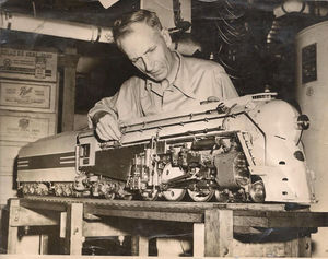 Clarkson Bundick poses with his 3/4 inch scale NYC Hudson