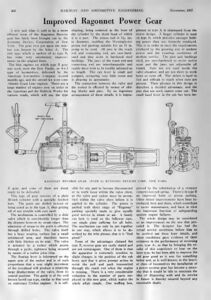 Ragonnet Type B Power Reverse gear