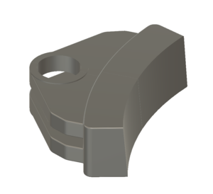 3D design of brake shoe on Fusion 360.