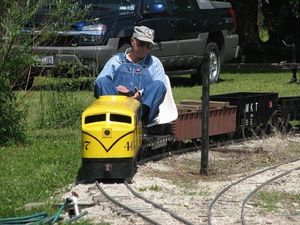 Ed McCamey hauling freight.