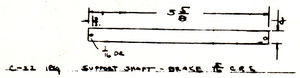 Support Shaft - Brake, C-22, 1 required, 5/16 inch diameter CRS.