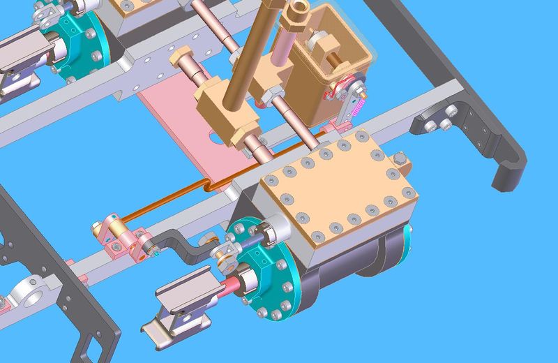 File:Don Althouse steam cylinders, piping and lubricator with rocker assembly.jpg