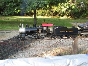 Wayne Davis' "Scotty" Mogul at Iowa Model Steam Engineers meet.