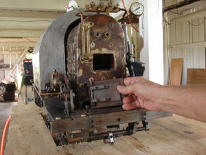 Minnie 03 Backhead and fire box door.JPG