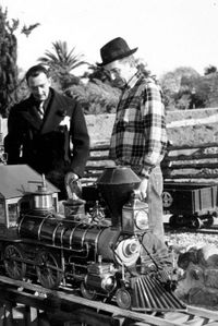 Salvador Dali and Walt Disney with "Lilly Belle".