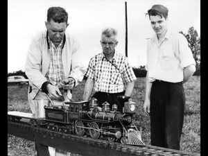 Jack Hart and his 3/4 inch scale American.