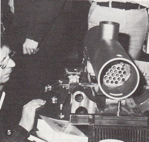 George Chelemedos inspecting one of the first West Valley Live Steamers "Baby" Consolidations.