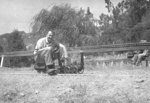 Dwight Durkee and the DeWitt Clinton on the North Loop, Redwood Canyon in 1963.