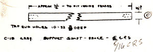 Support Shaft - Brake, C-18, 2 required, 5/16 inch diameter CRS.