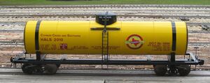 Tank car at Houston Area Live Steamers, 7 July 2021.