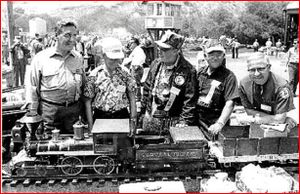 Bill Fitt, Leo Meyers, Harry Dixon, Austin Bar, and Gordon Sherwood at 1970 IBLS Meet hosted by LALS