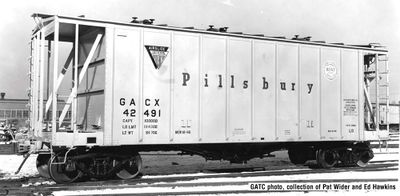 The prototype GATC 2600 Airslide Covered Hopper, 1954