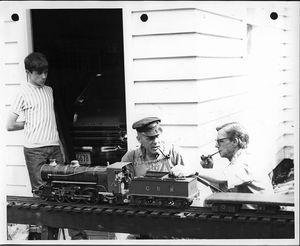 Billy Dutrizac (L), who lived next door, Charlie Purinton and Eric Davies (R)