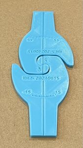 Two IBLS 1.5 inch scale coupler gauges.