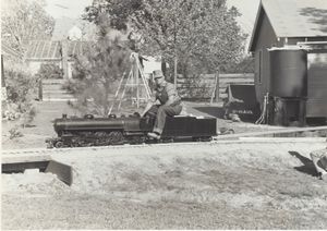 Austin Barr and his #6568 LE Pacific, April 1968, White Hall, Arkansas. Photo by Joe Ed Gaddes, scanned by Greg Glos.