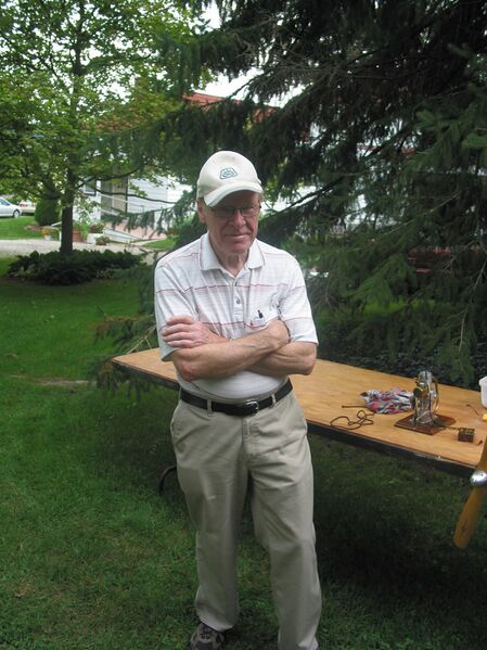 File:59 Reg. Miller at McJannet's Picnic Aug. 2010 (Reg. made many of the Hoffman Welded Steel Boilers - I have one of his Welded Steel Boilers).jpg