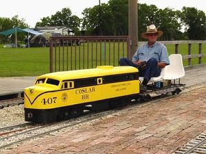 Ed McCamey at Houston Live Steamers.