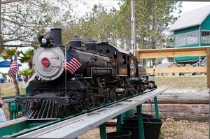 Bruce Raykiewicz Atlantic at Ridge Live Steamers, Feb. 2018. started building it 1974/5.