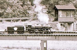 Bill Van Brocklin's No 17 taken at the Norfolk Street track of the Waushakum Live Steamers by Pat Fahey.