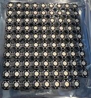 Frontside view of a sheet of WS281 LEDs.