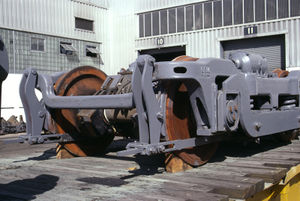 AAR Type A end on flatcar Salt Lake City, UT, October 1991. Photo by Don Strack.