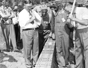 Golden Spike Ceremony at Redwood Park, Golden Gate Live Steamers, September 2, 1950