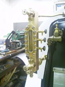 Water gauge with Tri-cocks.