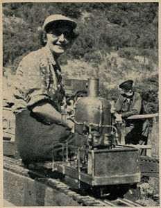 Mrs. Al Mueller pilots the Tom Thumb.