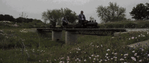 Tom Stamey and Jack Lucks crossing Lake Louise on a 4-6-0 Steam engine