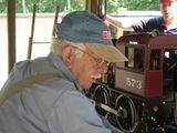 Bob Harpur unloading his 573 Mogul at Canton, Saint Paul and Pacific Railway. Photo by John Schuch.