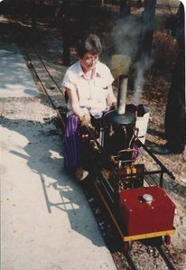 A Clishay waiting at the station of the Annetta Valley & Western Railroad. Photo by Tom Stamey.